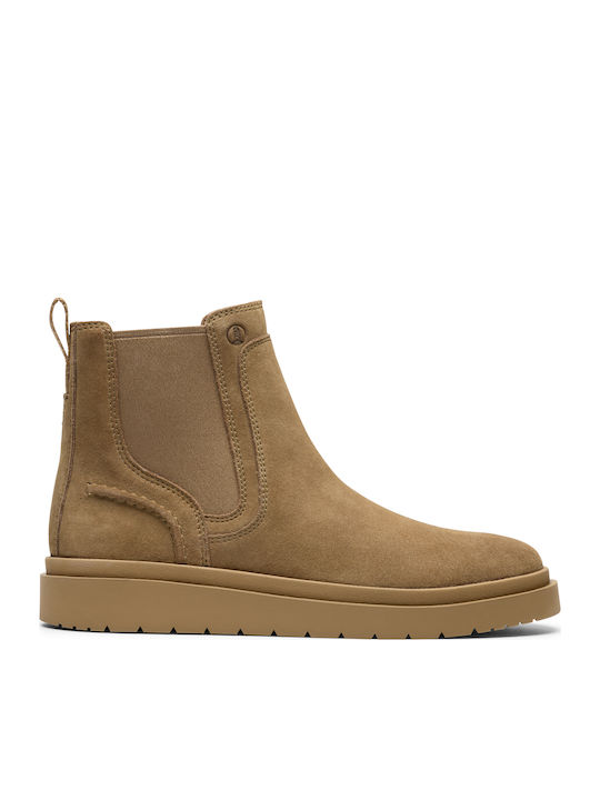 Clarks Easy Leder Beige Herrenstiefel