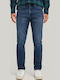 Men's Jeans Pants with Loose Tapered Fit Blue