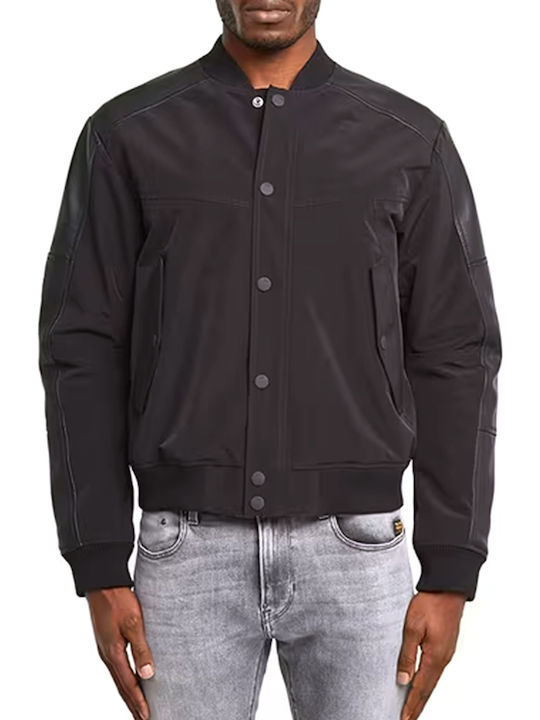 Geacă de Piele Neagră Black