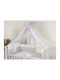 Amy Plasă de țânțari Pentru Patut Bear Heart Din tul 68953 cu suport Gri 160x160x600cm