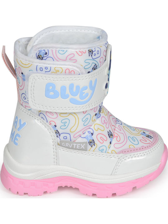 Garvalin Kids Boots with Hoop & Loop Closure White
