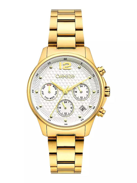 Breeze Women's Watch with Gold Metal Bracelet
