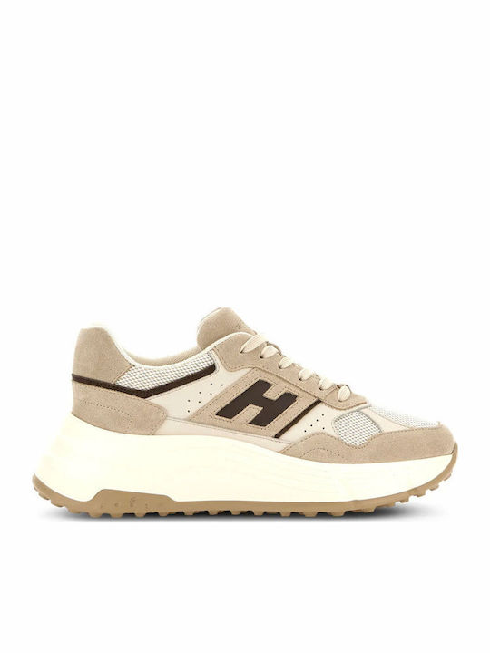 Hogan Allacciato H Γυναικεία Sneakers Μπεζ-καφέ