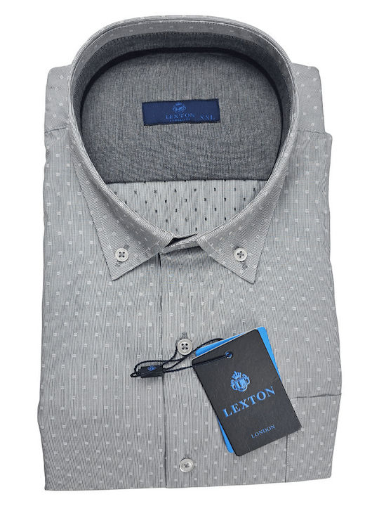 Short-sleeved Shirt Polka Dot Grey