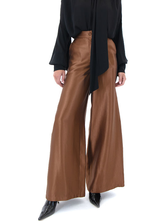 Moutaki Damen Hoch tailliert Stoff Hose mit Gum...