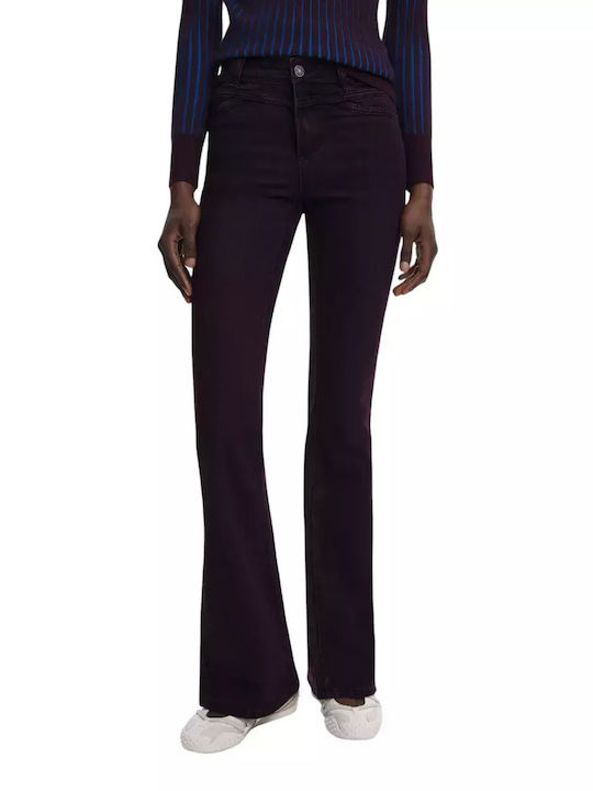 Coco Damenjeans Schlaghose Bordeaux