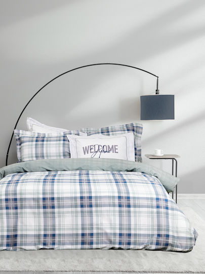Nima Sheet Sets Queen 240x260cm. Welcome Blue, Grey 4pcs