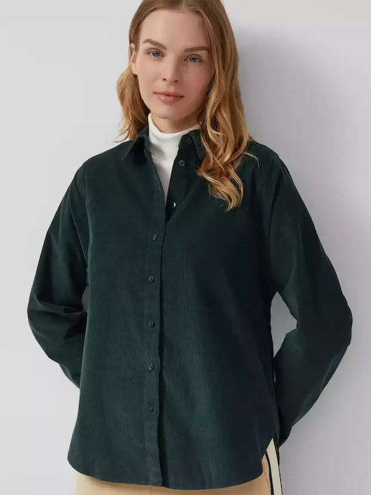 Mânecă lungă Femei Cămașă Forest Green