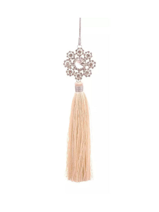 Hanging Flower Crystal Gold Christmas Tree Ornament