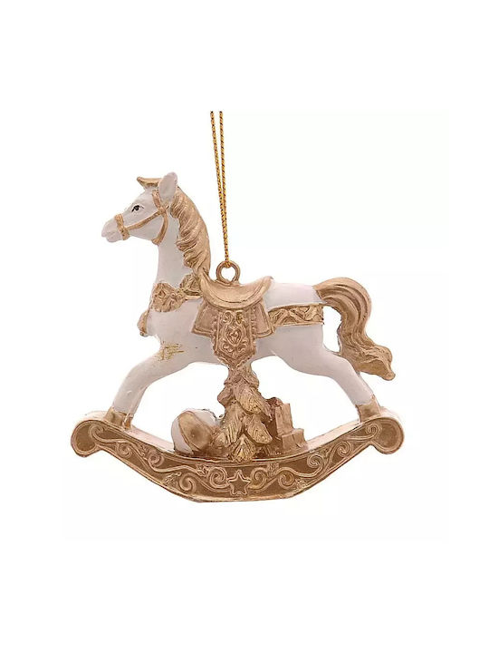Hängender Weihnachtsbaumschmuck Pony Weiß