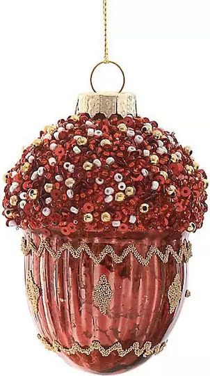 Hängeleuchte Eichel Weihnachtsbaumschmuck Rote mit Glitzer