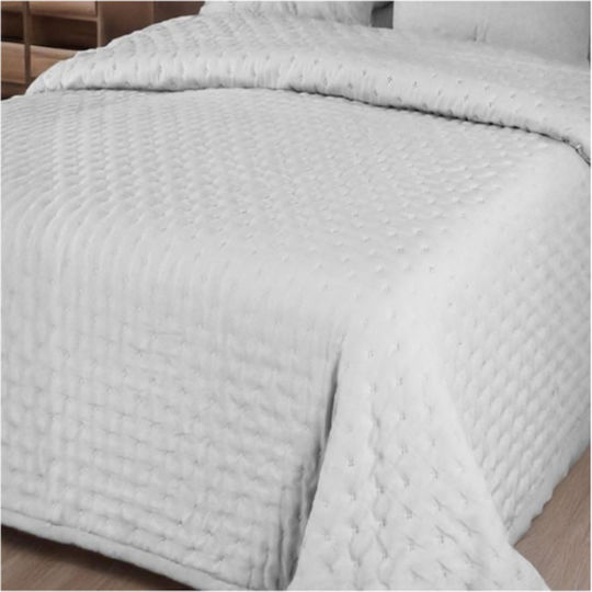 Super-King Tagesdecke Dunkelgrau Hell 220x240cm