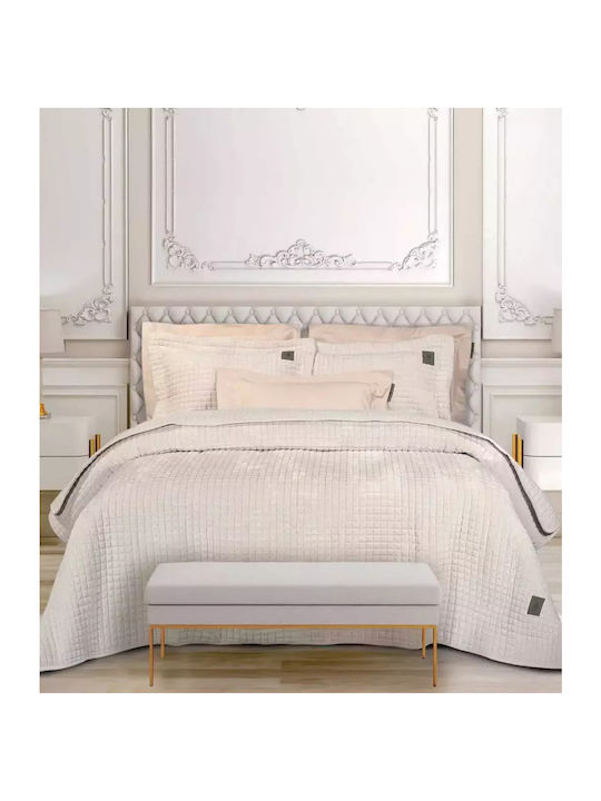 Greenwich Polo Club 4429 Coverlet Queen Size Microfiber Ivory 240x250cm