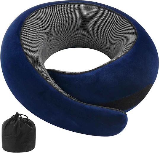 Uncle George Memory Foam Travel Pillow with Carry Case Blue
