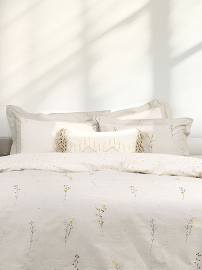 Nima Delicate Pillowcase Set Oxford Beige 52x72cm.