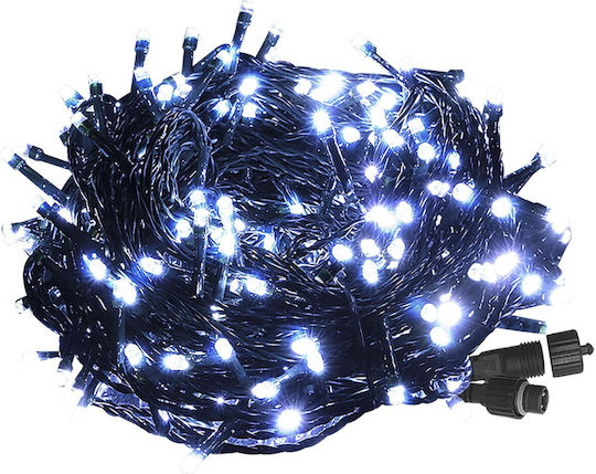 100 Λαμπάκια LED 5μ. Λευκά σε Σειρά (χωρίς Μετασχηματιστή)