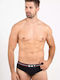 Herren Slips Schwarz mit Mustern 1Packung