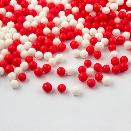 Perle De Zahăr Roșii Albe 7mm 1 Kg Lumea