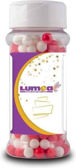 Червени Бели Захарни Перли 7мм 80г Lumea