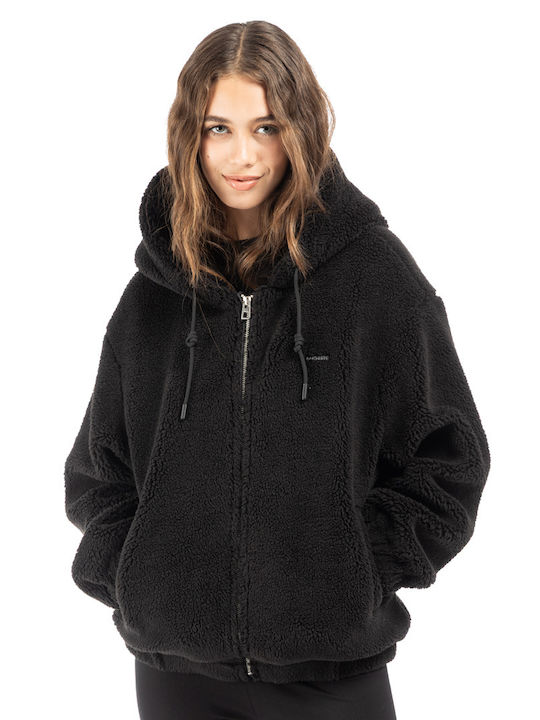 Women's Sweatshirt Hooded Black