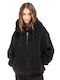 Women's Sweatshirt Hooded Black