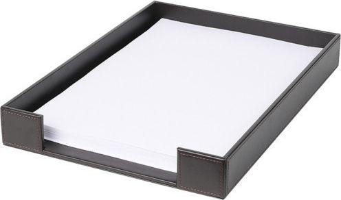 Vnc Premium Leather A4 In Tray Brown