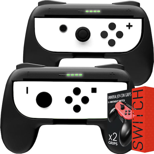 Orzly Grips Compatibile Nintendo Switch Joy-con-uri Confort Sporit Pachet Dublu 2x Negre Atașamente Universale Laterale Pentru Nintendo Switch Joy-con-uri