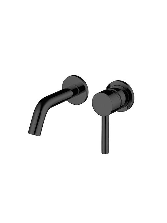 Sphera Built-in Faucet Mixer for for Bathroom Sink Black