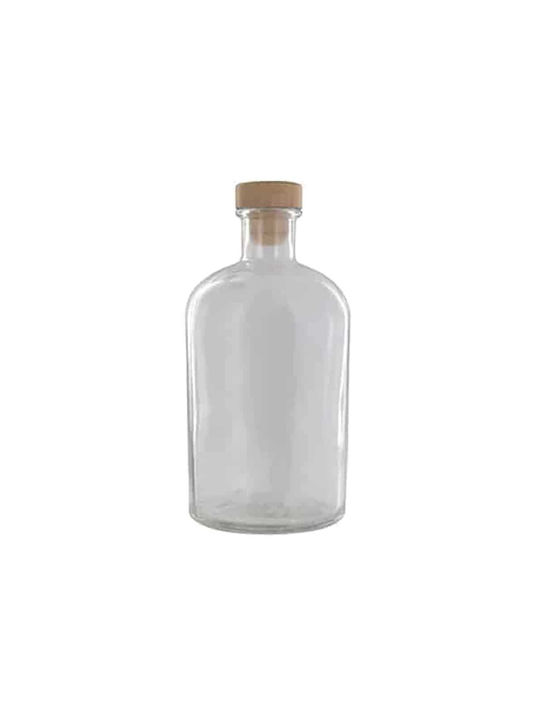 Costos Μπουκάλι Νερού Γυάλινο με Φελλό Διάφανο 500ml