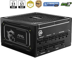 MSI MAG A1000GL PCIE5 II 1000W Vollständig modular 80 Plus Gold MSI MAG A1000GL PCIE5 II 1000W Vollständig modular 80 Plus Gold