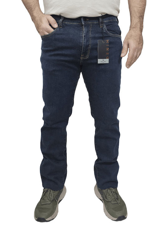 Ανδρικό Παντελόνι Τζιν με Regular Εφαρμογή Dk Blue