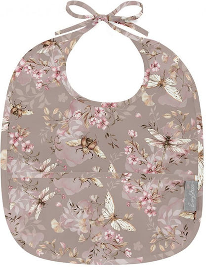 Cherry Wasserdichte Stoff Baby Lätzchen mit Spitzenband & Tasche Cherry Dunkel