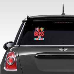 Mini Boss Aufkleber Baby an Bord Innendruck