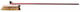 Al-ra2764/22 Aluminum Oven Brush Italy 23cm Handle 150cm