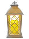 XMASfest Christmas White Battery Lantern 31x14cm