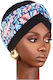 Women's Soft Fabric Hair Turban Blue Flowers Beauty