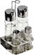 Salz- und Pfefferstreuer Set mit Flaschenhalter Edelstahl 218