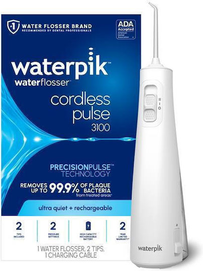 Waterpik Irigator Bucal 177 ml Reîncărcabil și Impermeabil Alb WF-20CD010
