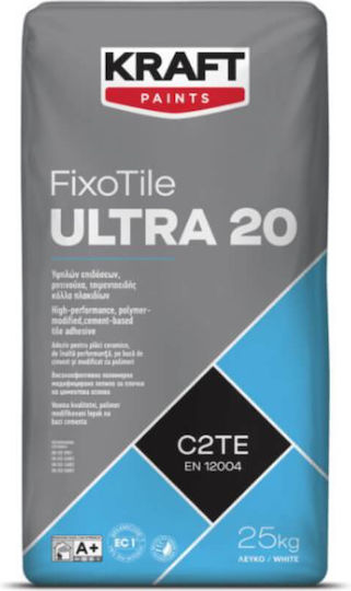 Fixotile Ultra 20 Ρητινούχα Τσιμεντοειδής Κόλλα Πλακιδίων 25kg