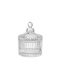 Costos Vintage Glass Sweet Jar with Lid Transparent 11x11x13cm