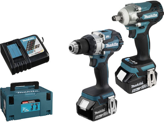 Makita DLX2533TJ Set Drill Driver Impact Driver with Batteries