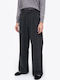 Women's Fabric Trousers Straight Line Gray