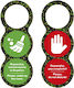 Laminated Black Double-Sided Room Service Door Tags 20cm Set 10 Pieces