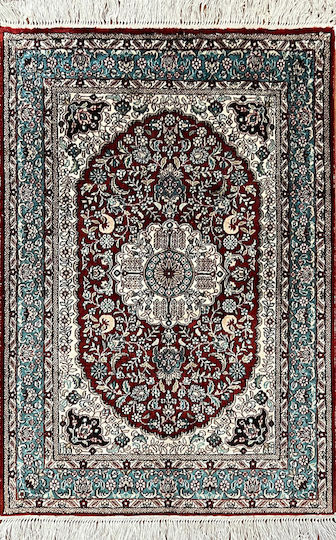 Koulis Family Χειροποίητο Χαλί Ορθογώνιο Μεταξένιο 62x92cm