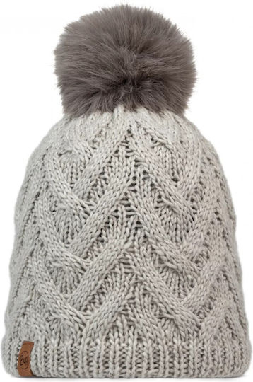 Caryn Beanie Fleece Beanie Knitted in Beige color