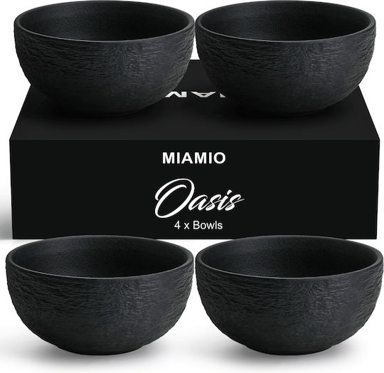 Miamio Servierschüssel Rund Keramik Schwarz mit Durchmesser 15cm 4Stück Miamio Servierschüssel Rund Keramik Schwarz mit Durchmesser 15cm 4Stück