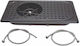 Rinser Χωνευτό Μαύρο 1/3 Σχάρα Inox 18/10 32.5x17.5x3εκ 24-1222