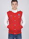 Men's Cardigan Hooded Red