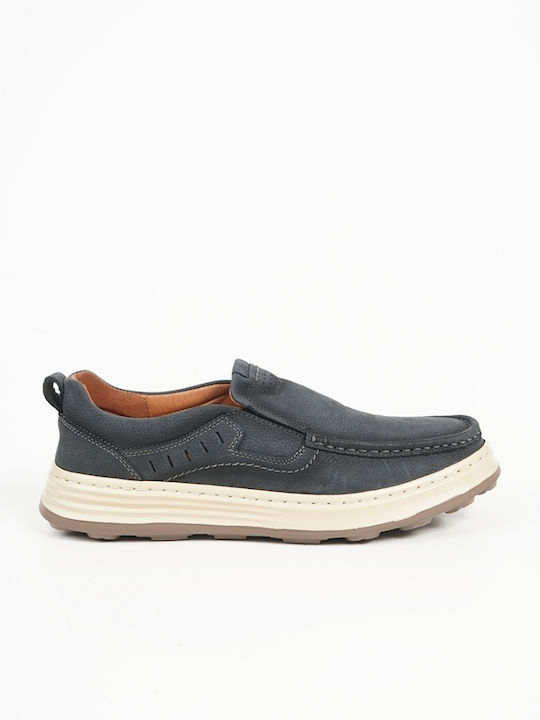 Leder Herren Freizeitschuhe Blau