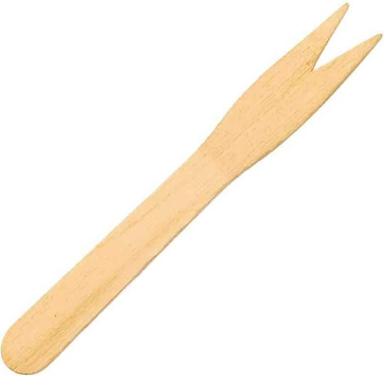 Einwegbesteck Großhandel Πιρουνάκι Δίαινα Hölzernes 9cm 1000 Stück 19-7785